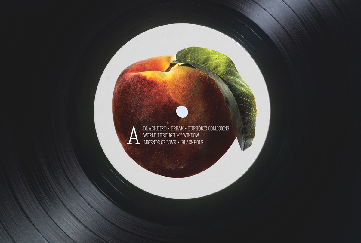 vinyl LPArt Secret Colours album art record psychedelic pop peach