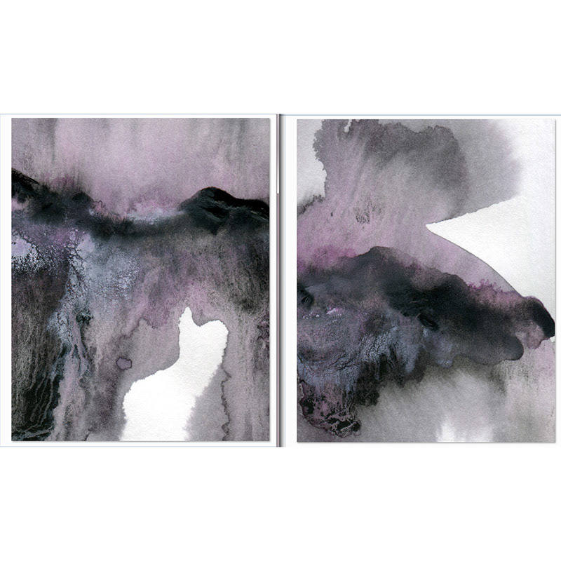 abstract pink black watercolor