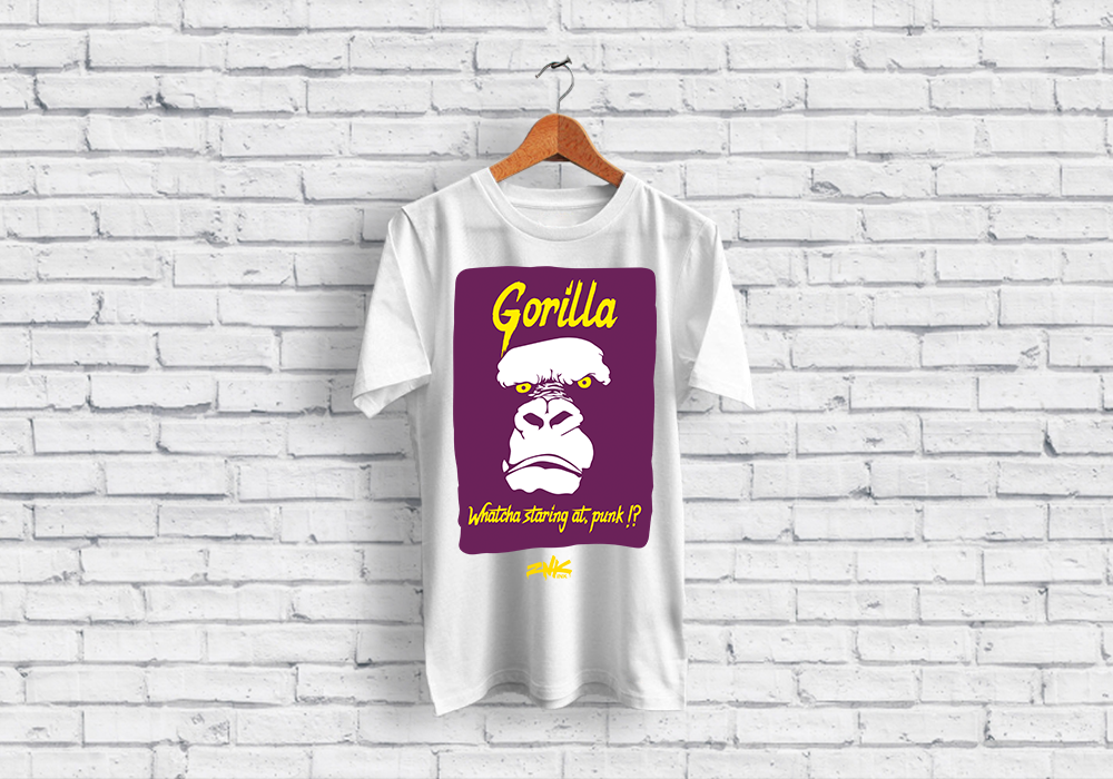 new gorilla t-shirt easy design punk Urban Goodtime art Work  znak NSK novosibirsk Printing
