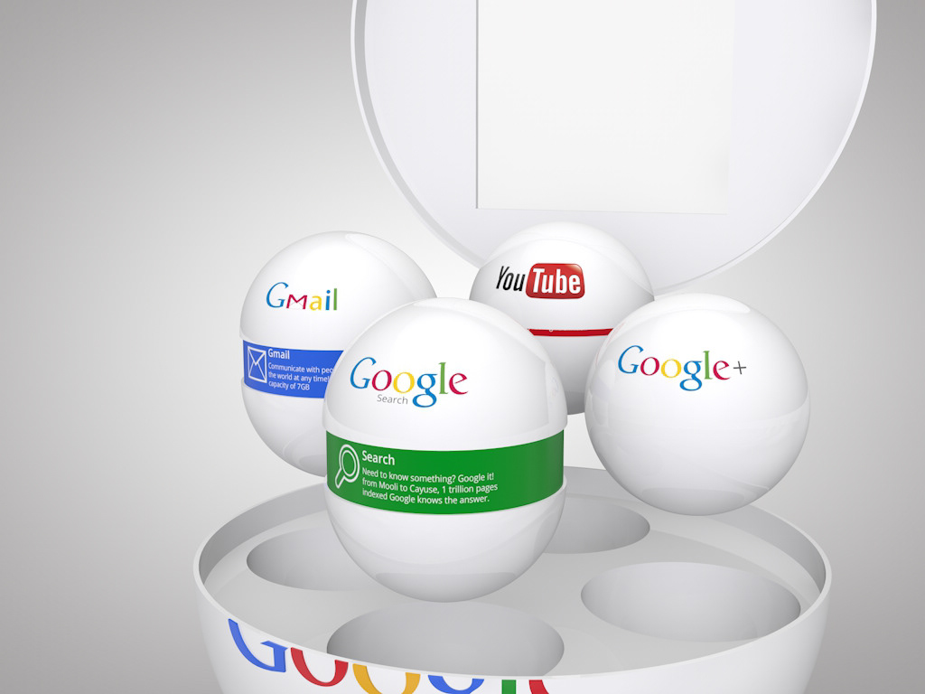 google YCN student awards 3D sphere cinema 4d ycn concept product search youtube GMail google+ brief Playful package spherical globe