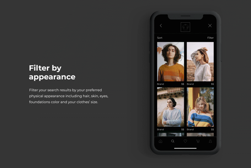 Fashion  Interaction design  research search engine user experience user interfece app concept ux/ui social media