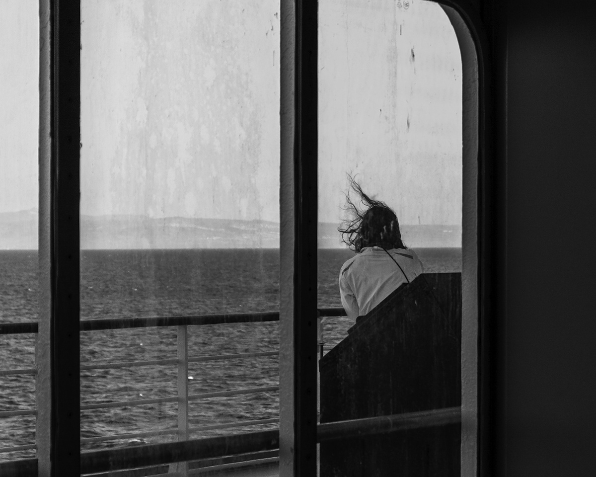 ferry street photography black and white monochrome candid sardinia Travel distance trip people