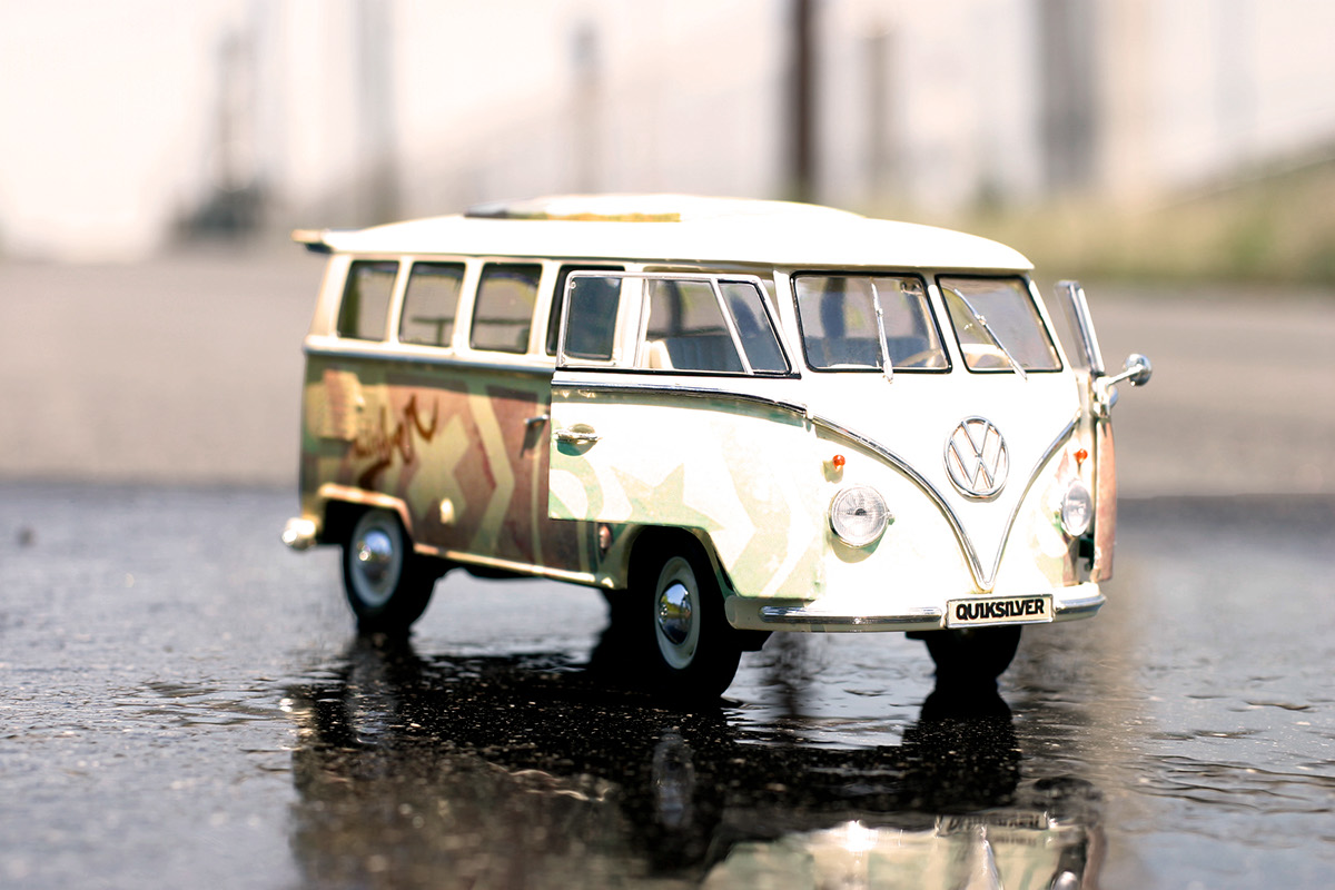 SCAD VW bus car Wrap scale model realistic VoltsWagen Quiksilver awesome hippie sweet Fun Vehicle