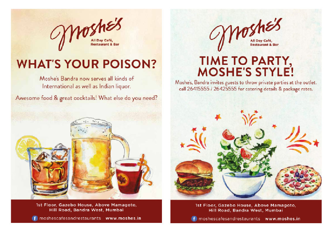 moshe's MUMBAI PUNE Food  middle eastern Moshe Shek