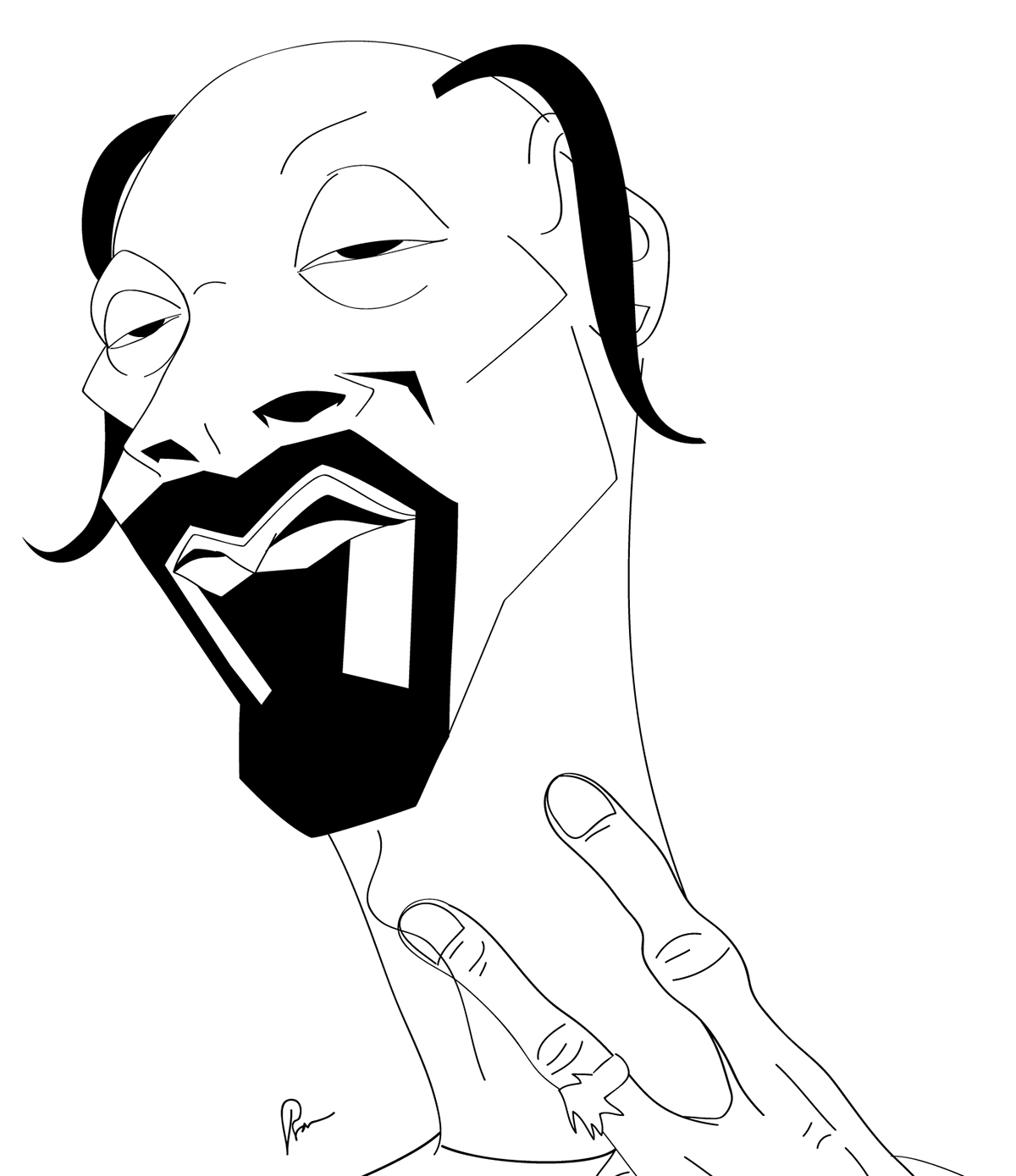 Snoop Dogg vector caricature   rap weed dope