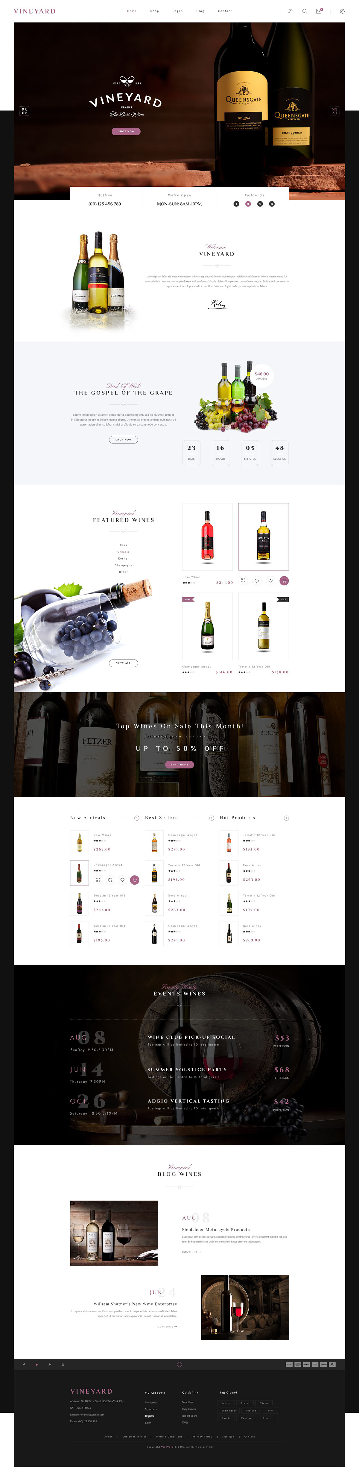 Blog clean clear creative design web Ecommerce flat indoor furniture marketing   portfolio vineyard Wines wordpress theme winewinery