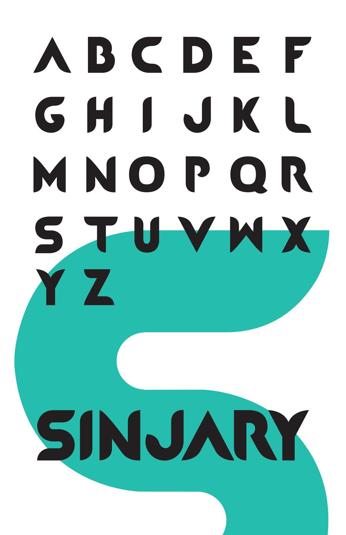 Sinjary Typeface Kurdistan Maher fonts New Fronts curve Rounded Edges bold typeface bold type