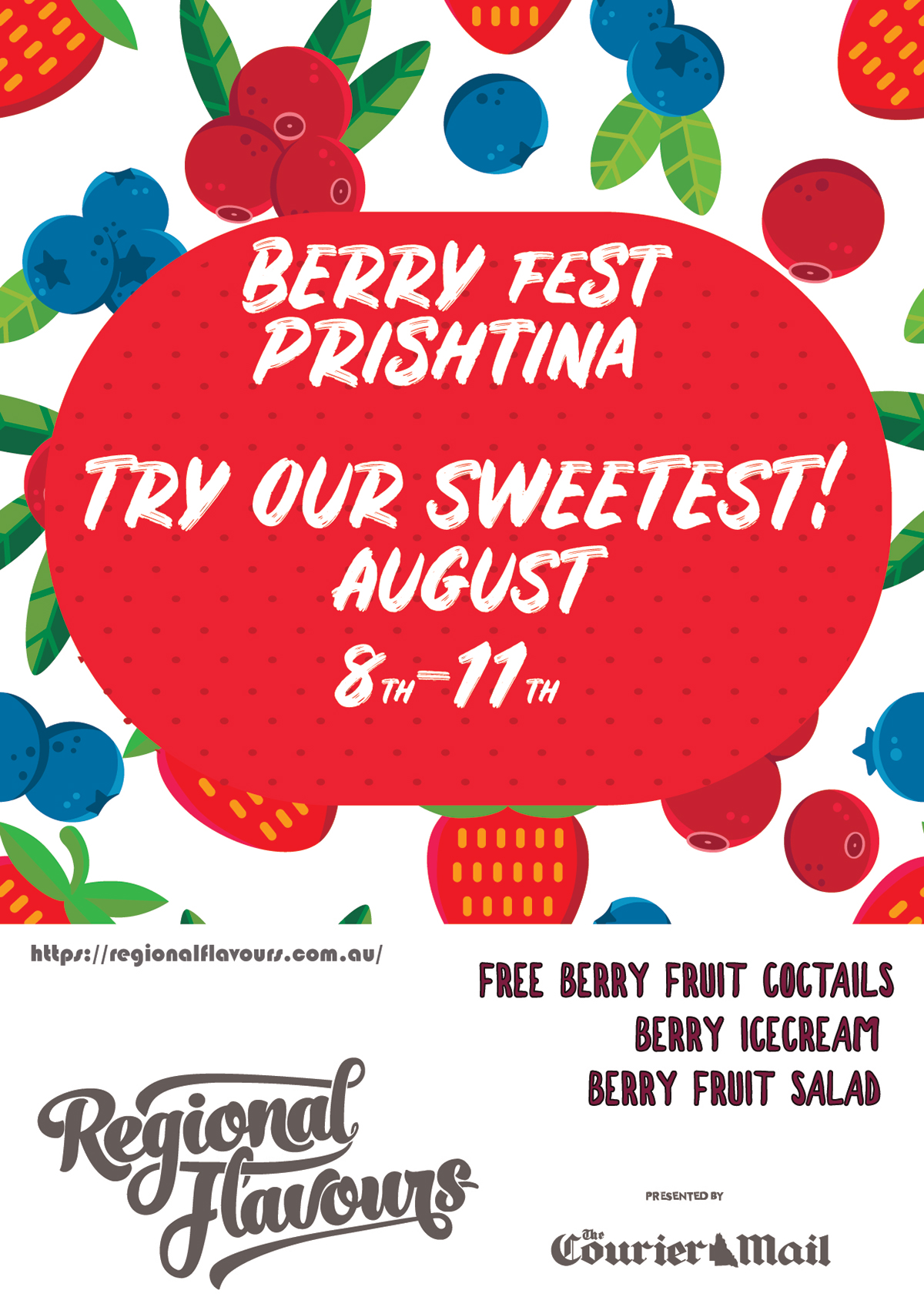 berry flyer strawberry colorfull Event