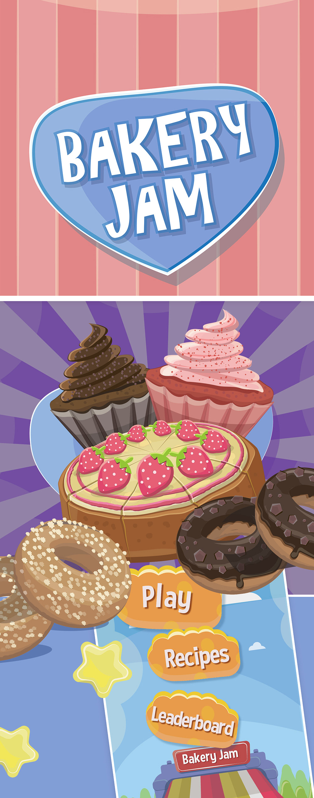 ILLUSTRATION  pastel game recipe game pastel colors adobe art direction game iPhone Game vector art bakery game