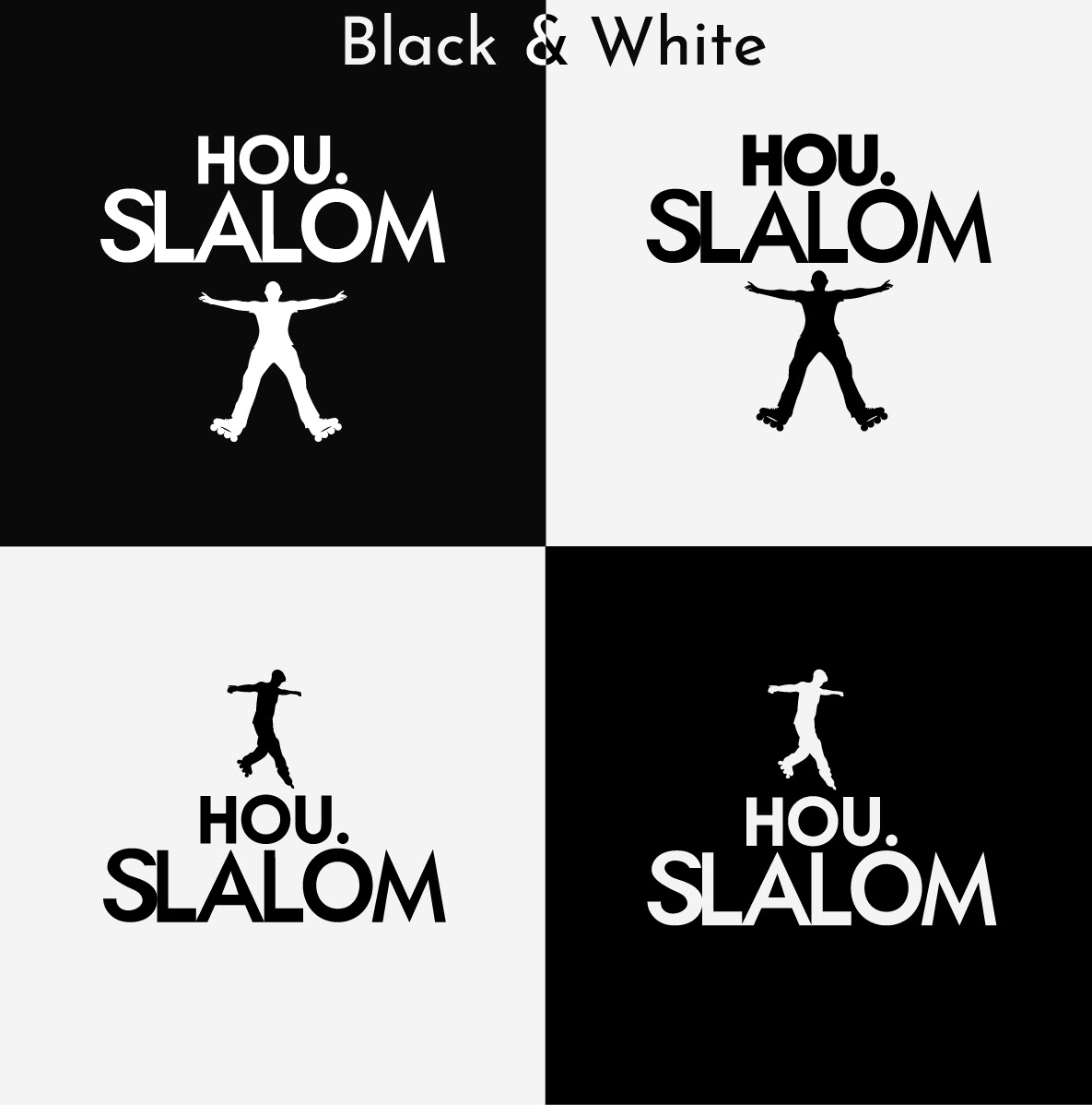 Black and White logo for Hou.Slalom
