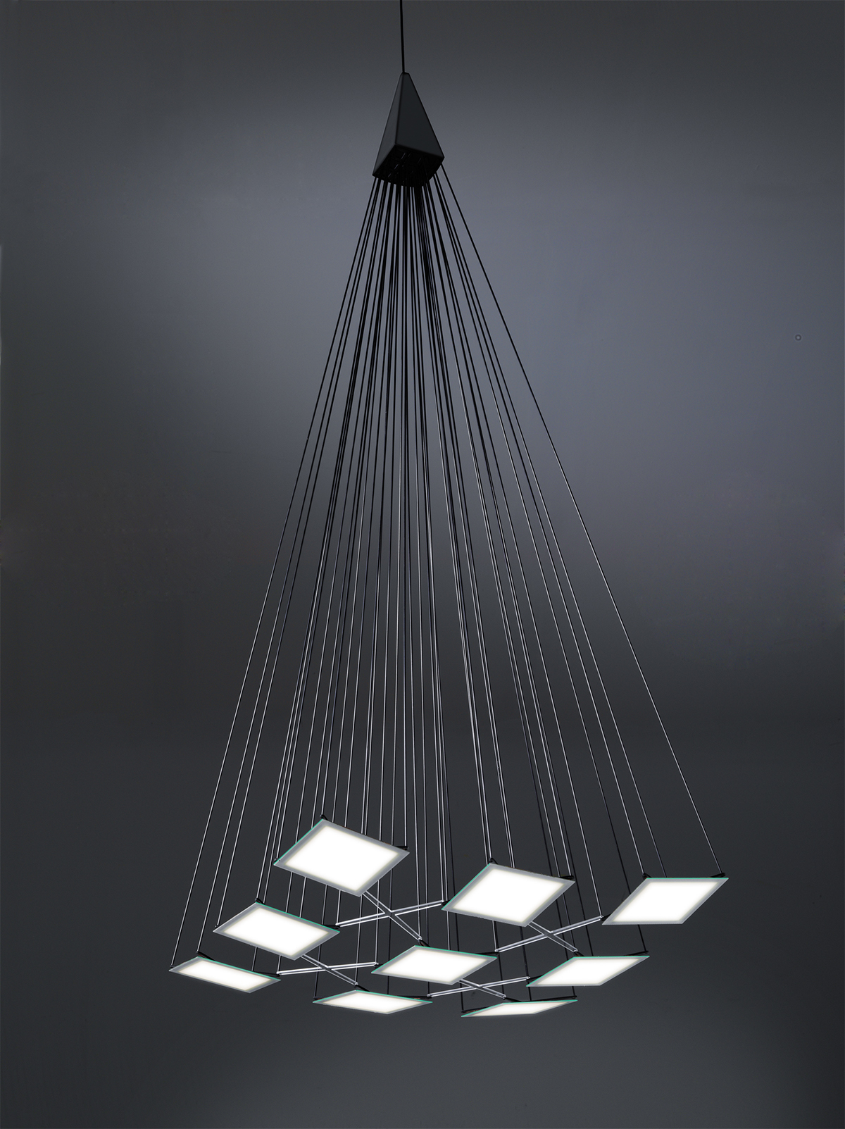 Rome Italy italian Mitsubishi carbon fibers composite material OLED Technology light Lamp ceiling hanging modulat