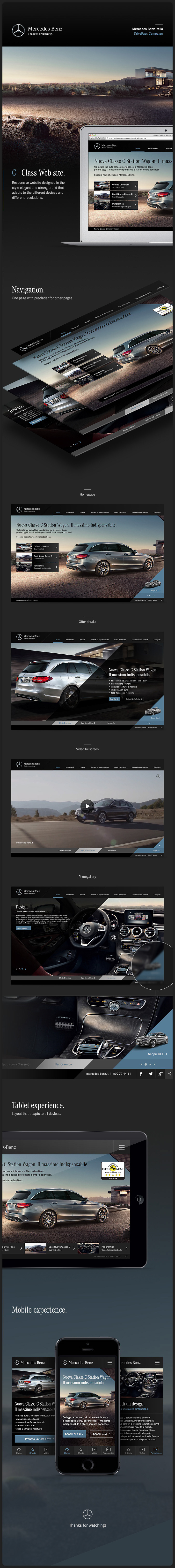 mercedes-benz mercedes automotive   Website Web app mobile tablet apple design graphic iphone Responsive landing page landing