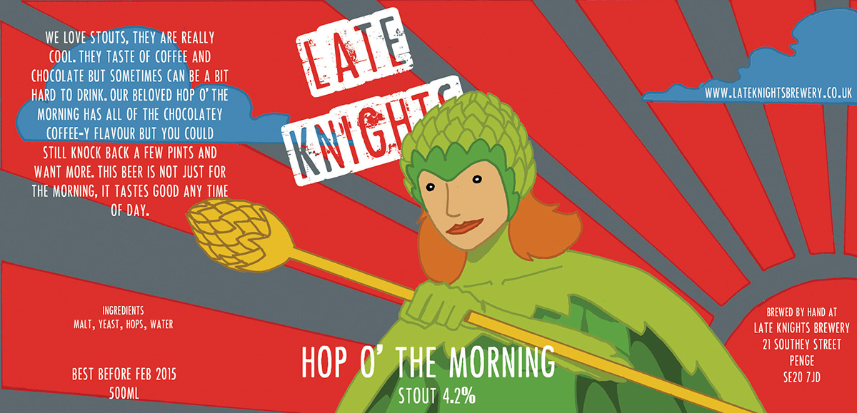 Beer Label Design late knights