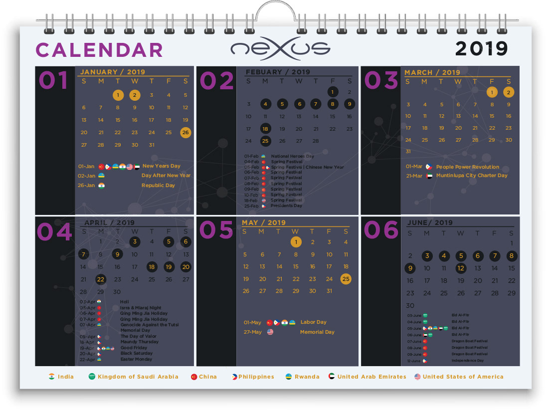 calendar 2019branding design free download\