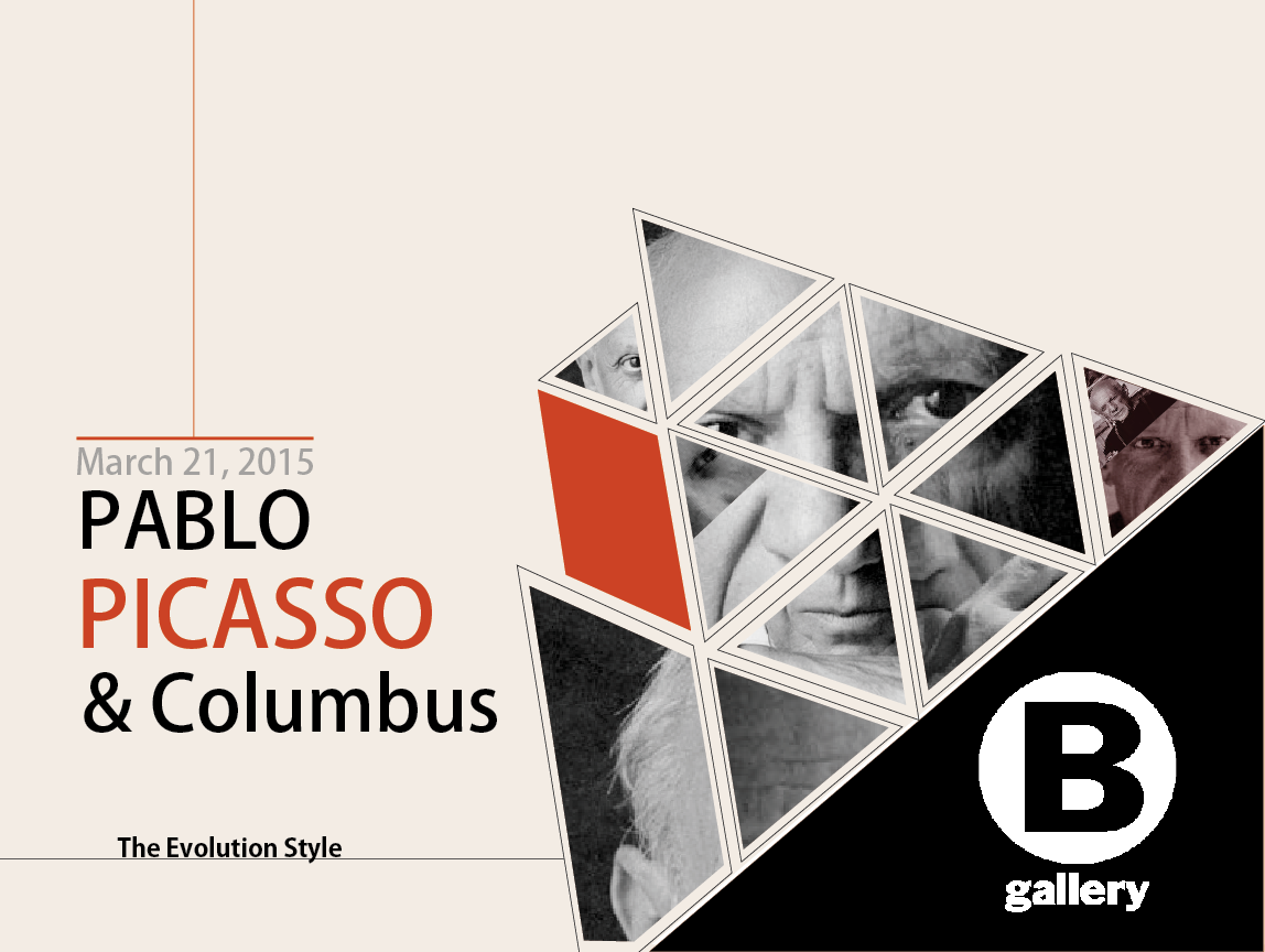 Picasso Exhibition  sapin abstract logo abstract design bull logo mailer exhibition mailer