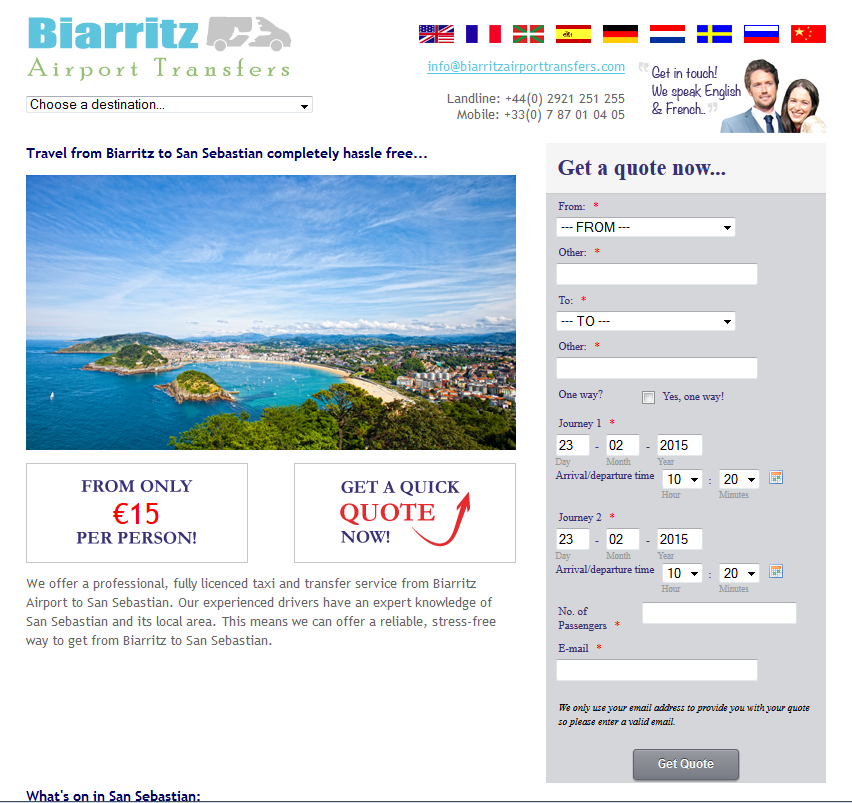 Travel airline Website