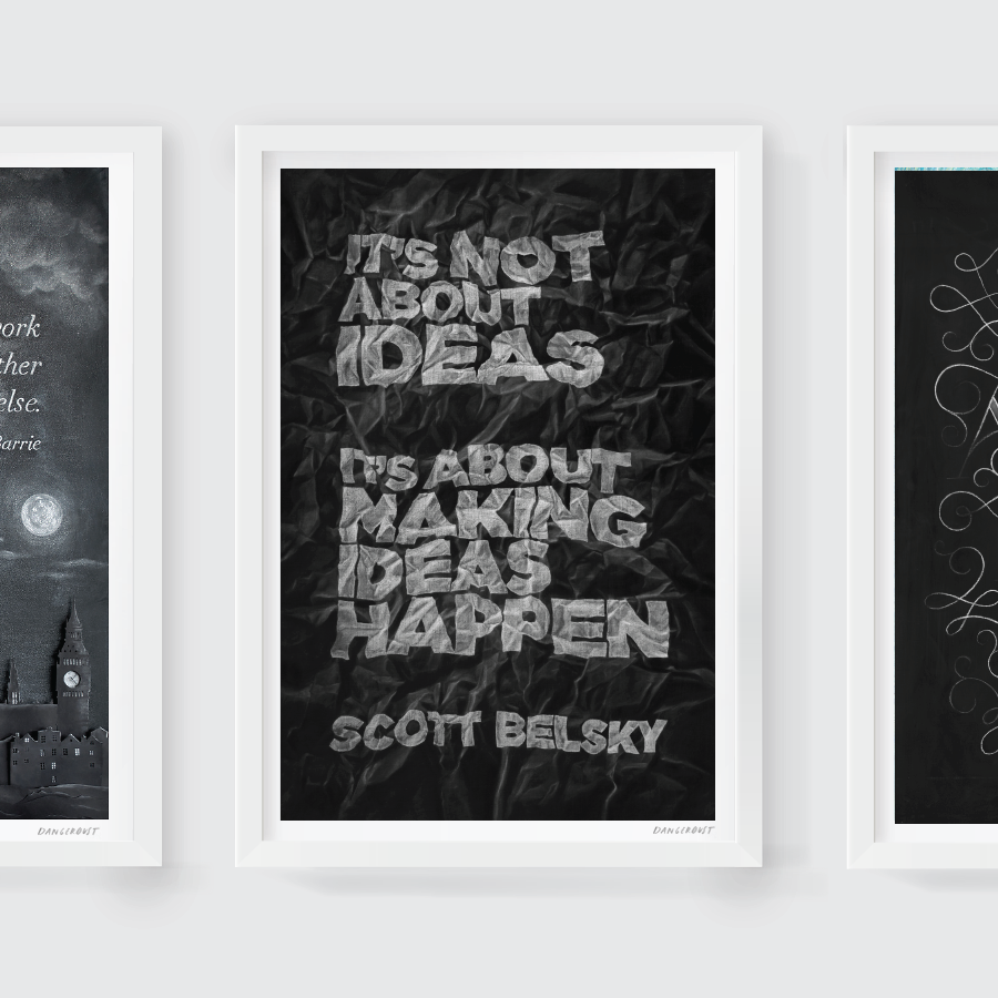 scott belsky Adobe Students Made this chalk chalkart blackboard black and white quote inspiration ideas happen