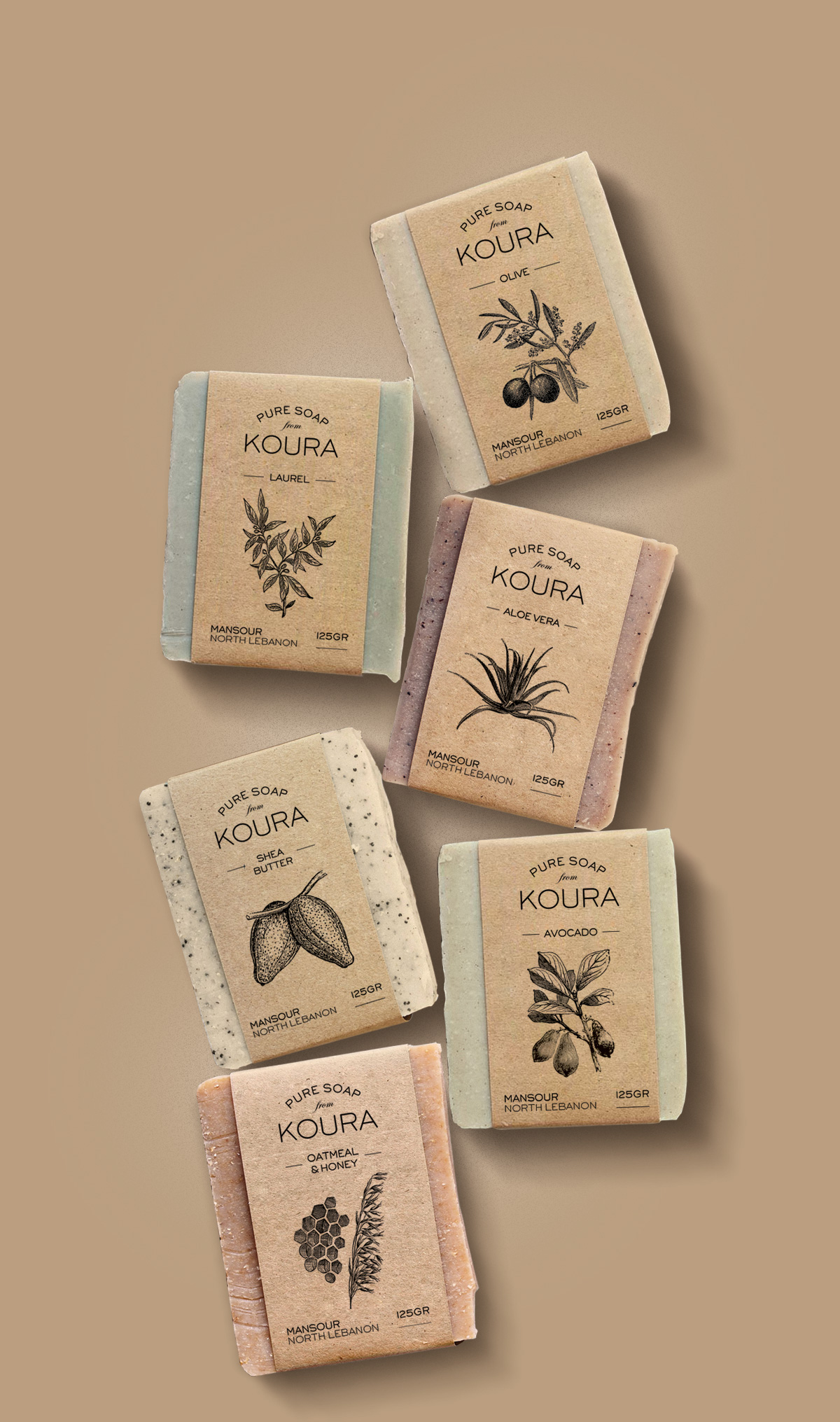 branding  Packaging design soap pure natural