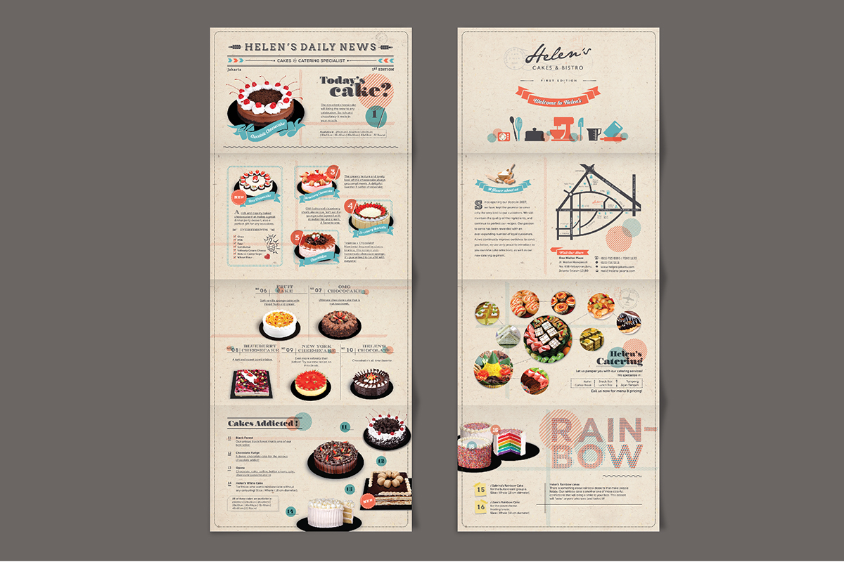 cakes bread promotional items brochure editorial