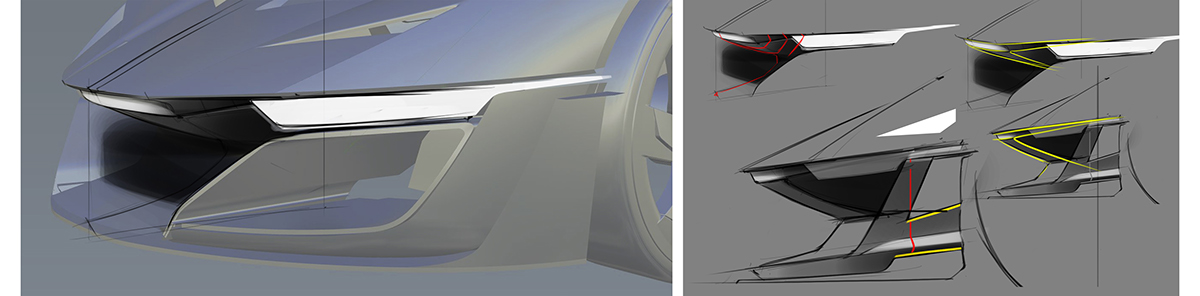 BELL&ROSS cardesign design sketch automotive   aerogt supercar transportation bell and ross Automotive design