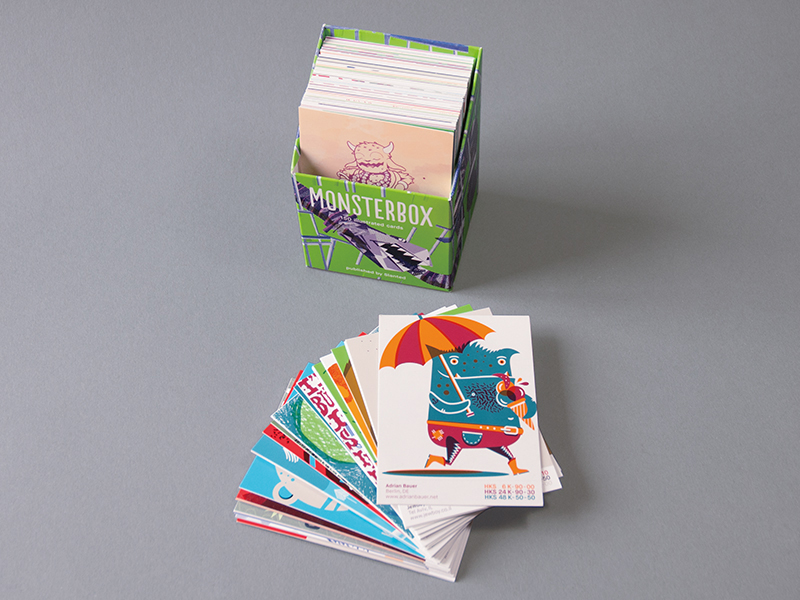 monster MonsterBox slanted hks tricolor cute Umbrella CMYK farben regenschirm Bunt colorful beast Slanted Publishers
