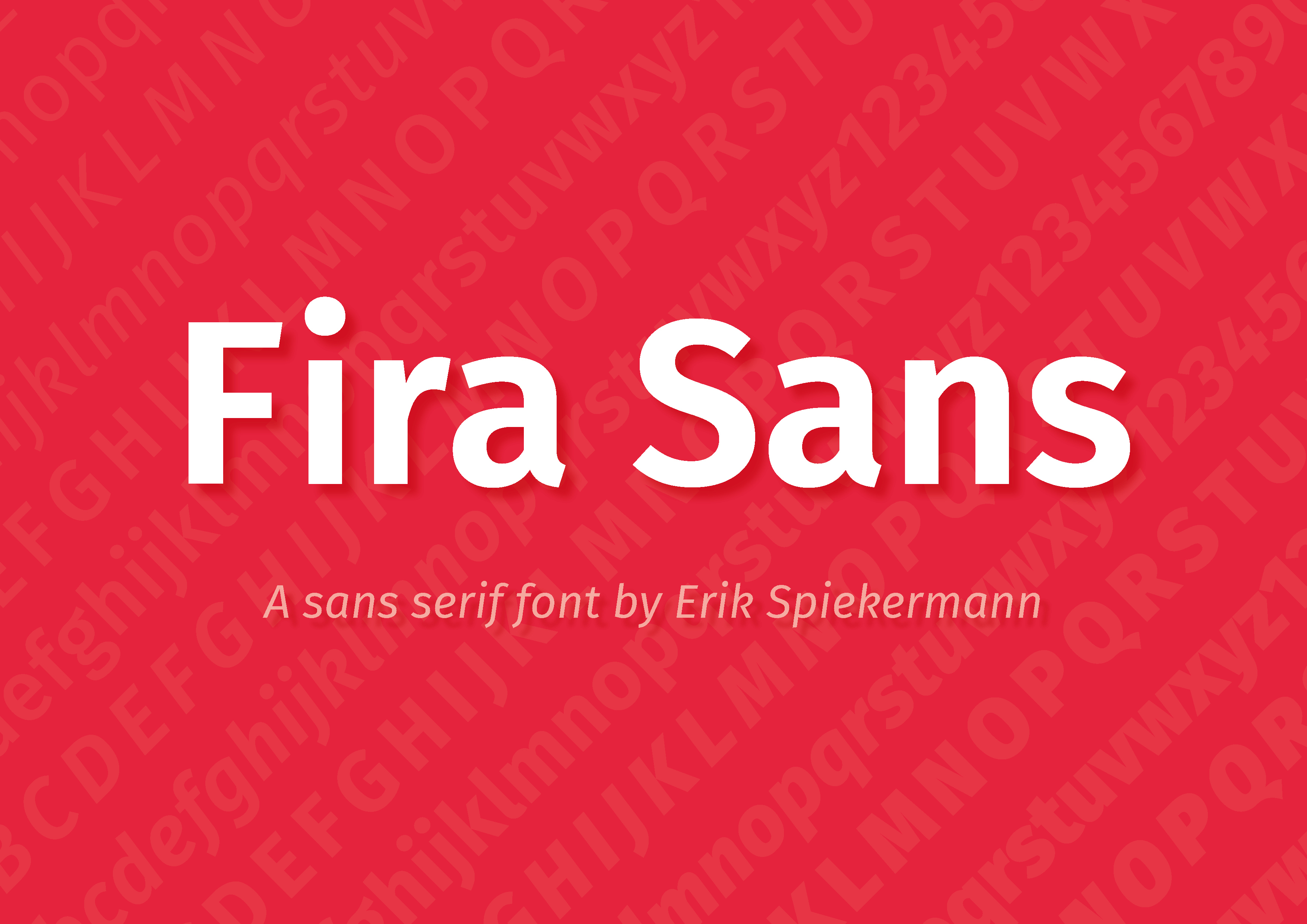 Fira Sans specimen on Behance