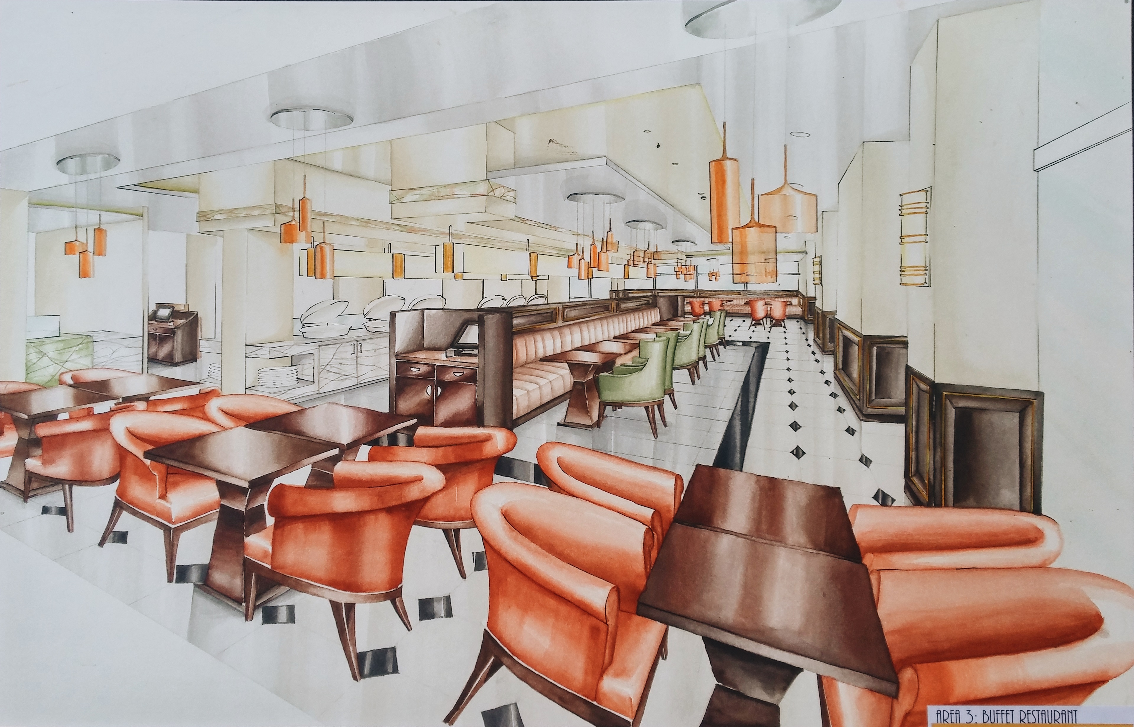 A Sketchy Café Trend: Interiors Designed to Look Like They're 2D Line  Drawings - Core77