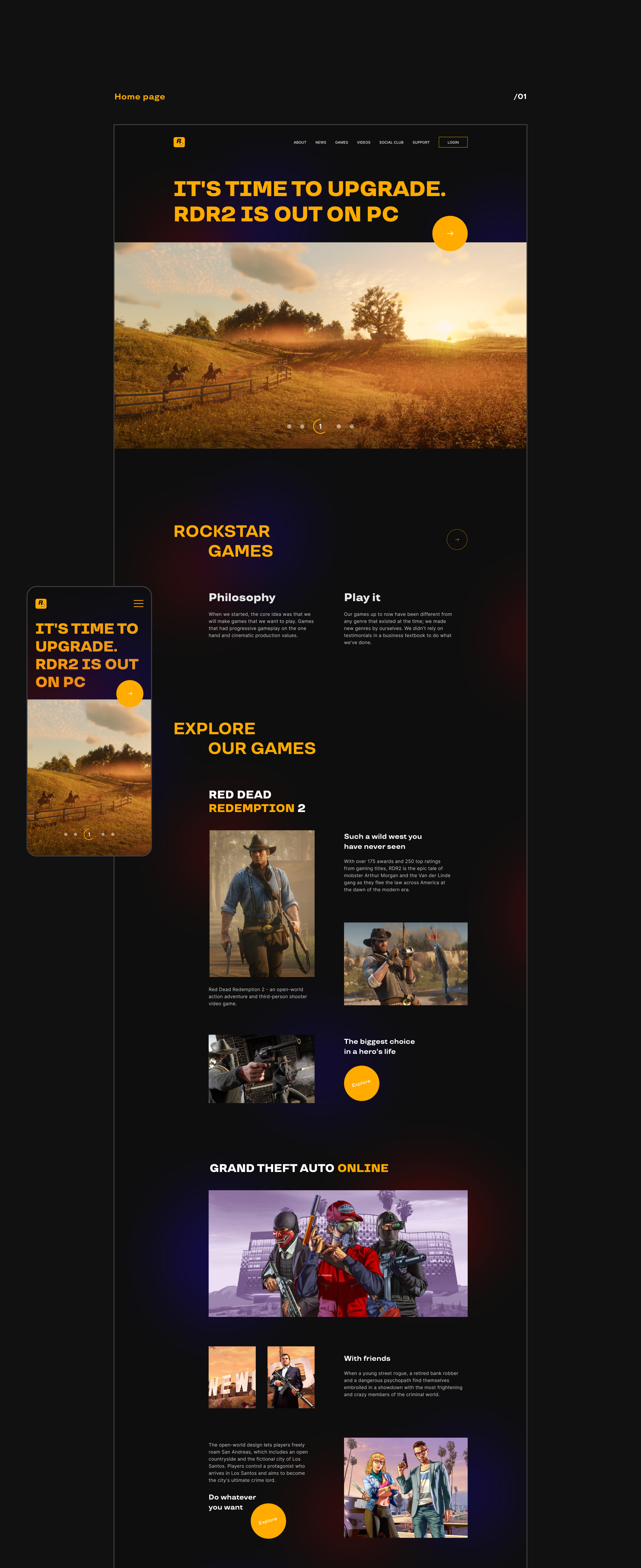 Rockstar North Website Redesign