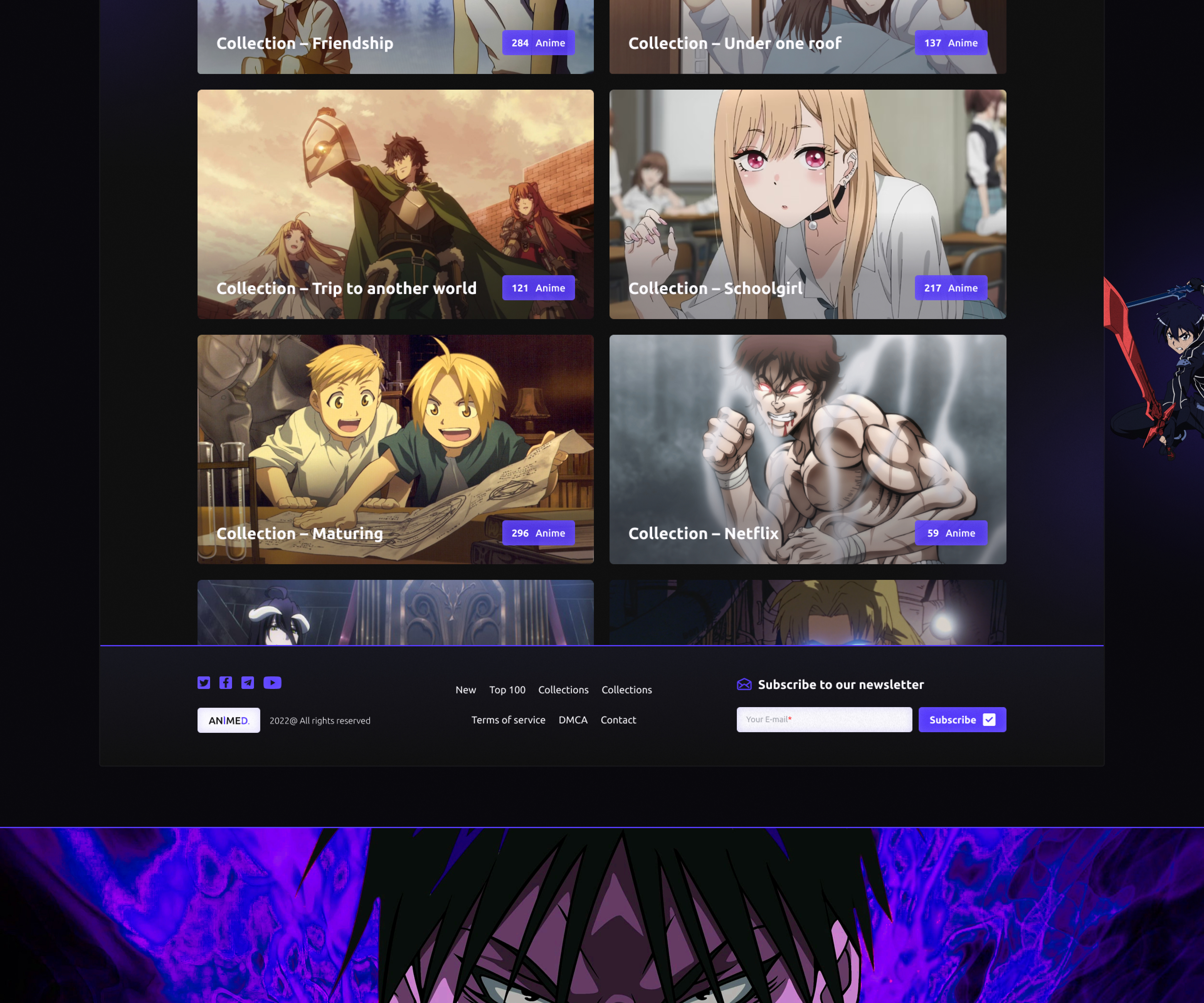 Anime Streaming Website Design by Rima on Dribbble