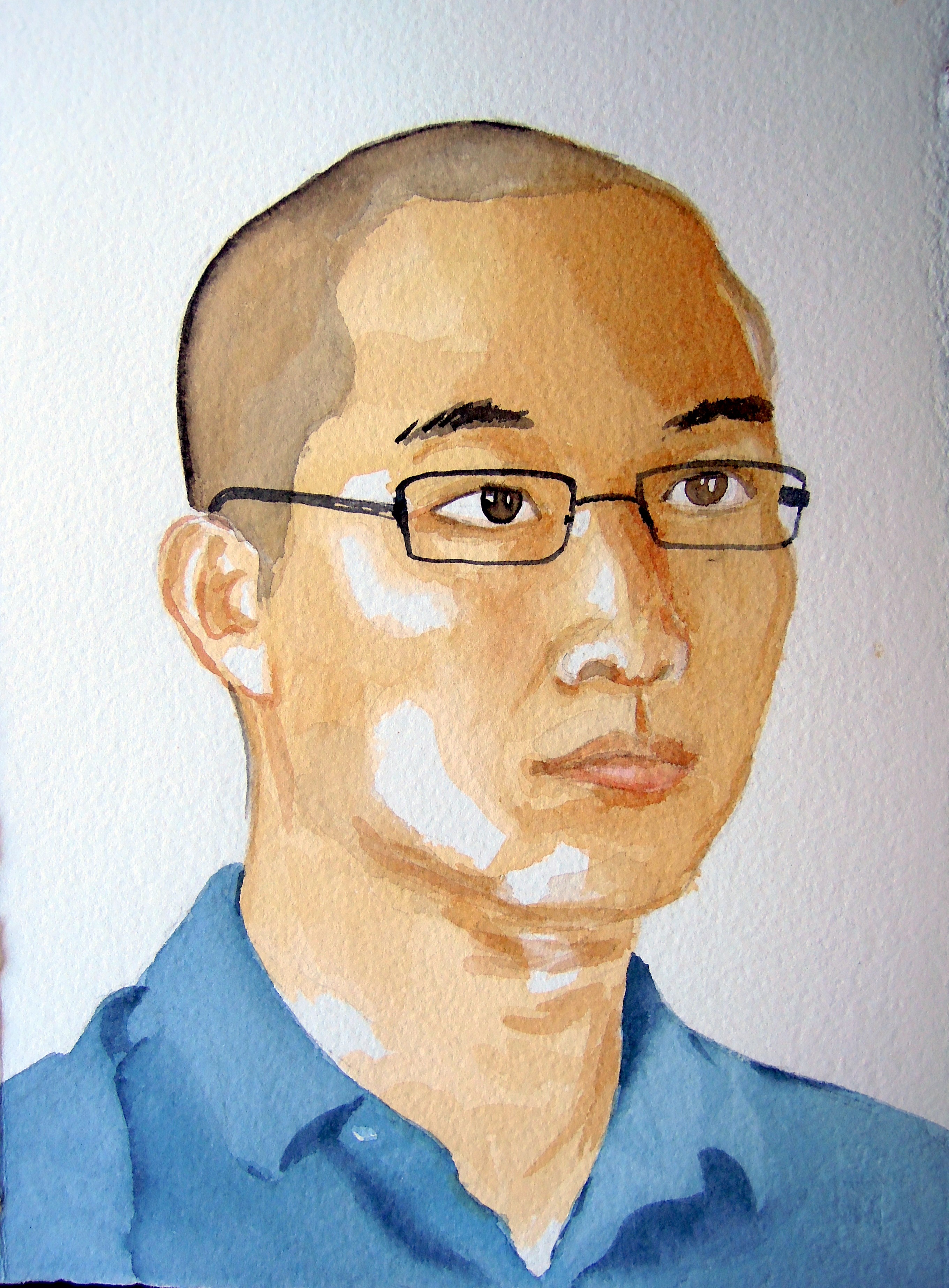 Portrait of Erik in watercolor, 2015