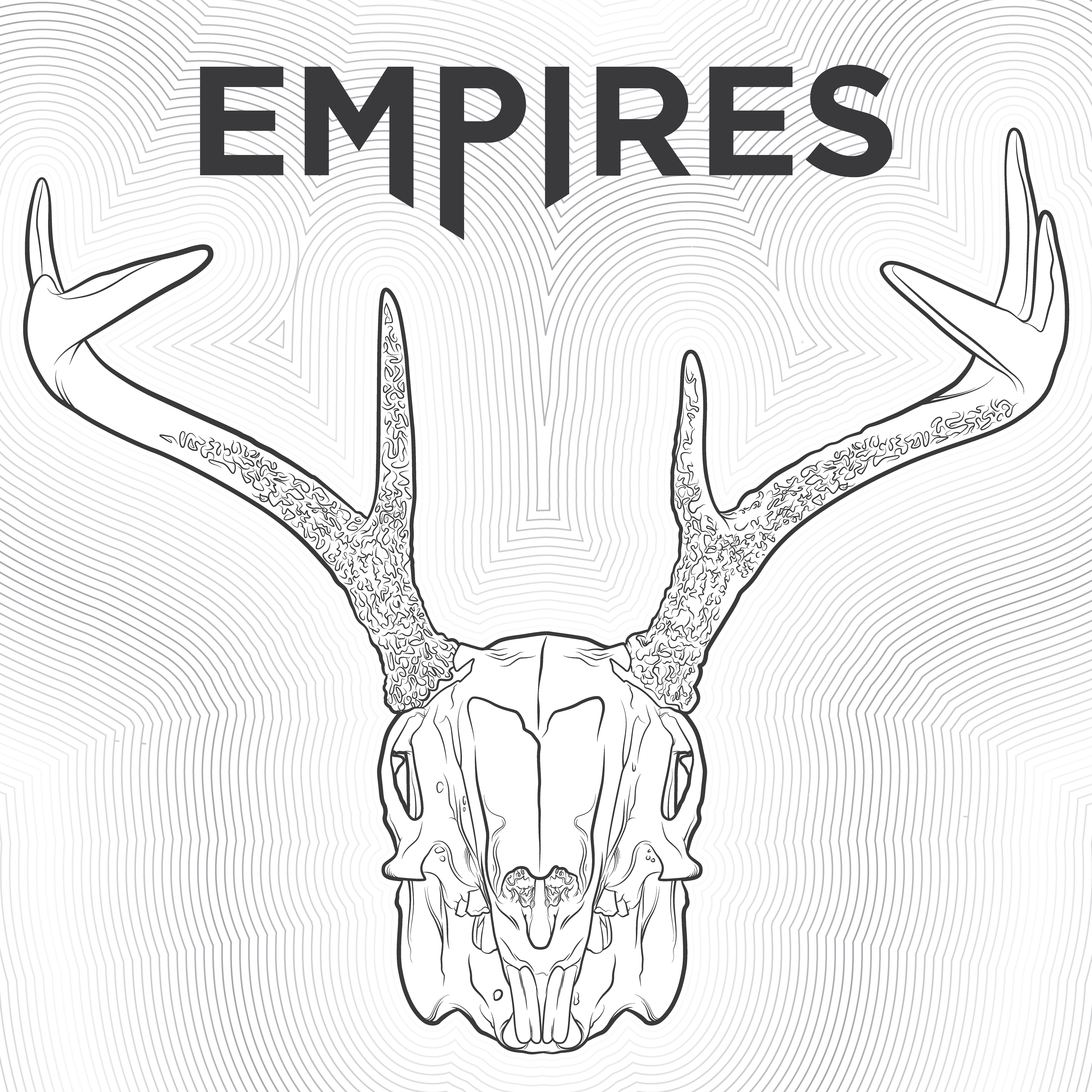 Melissa Martin Empires Jackalope Skull Poster