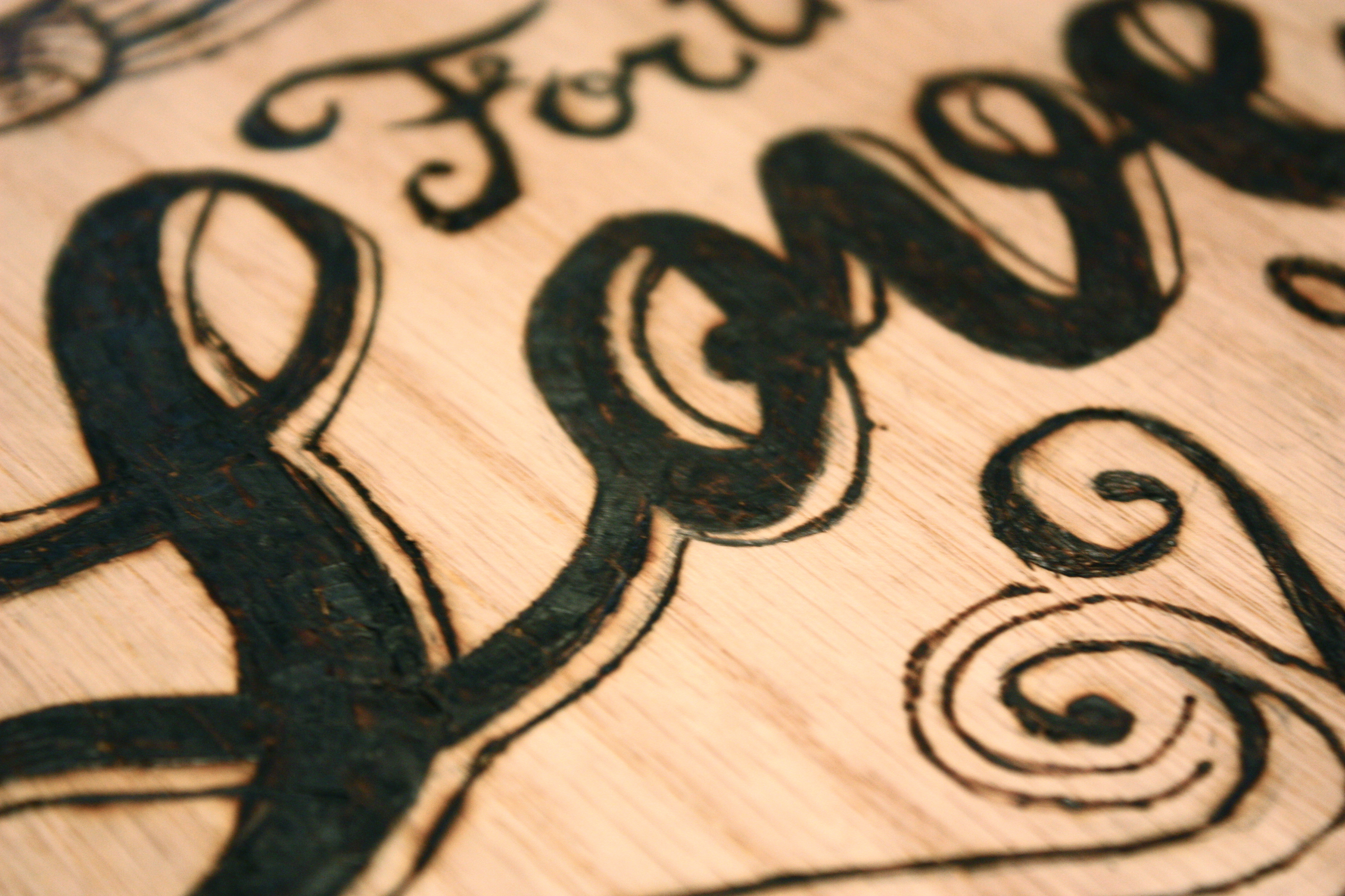 Wood Burned Typography Poster :: Behance