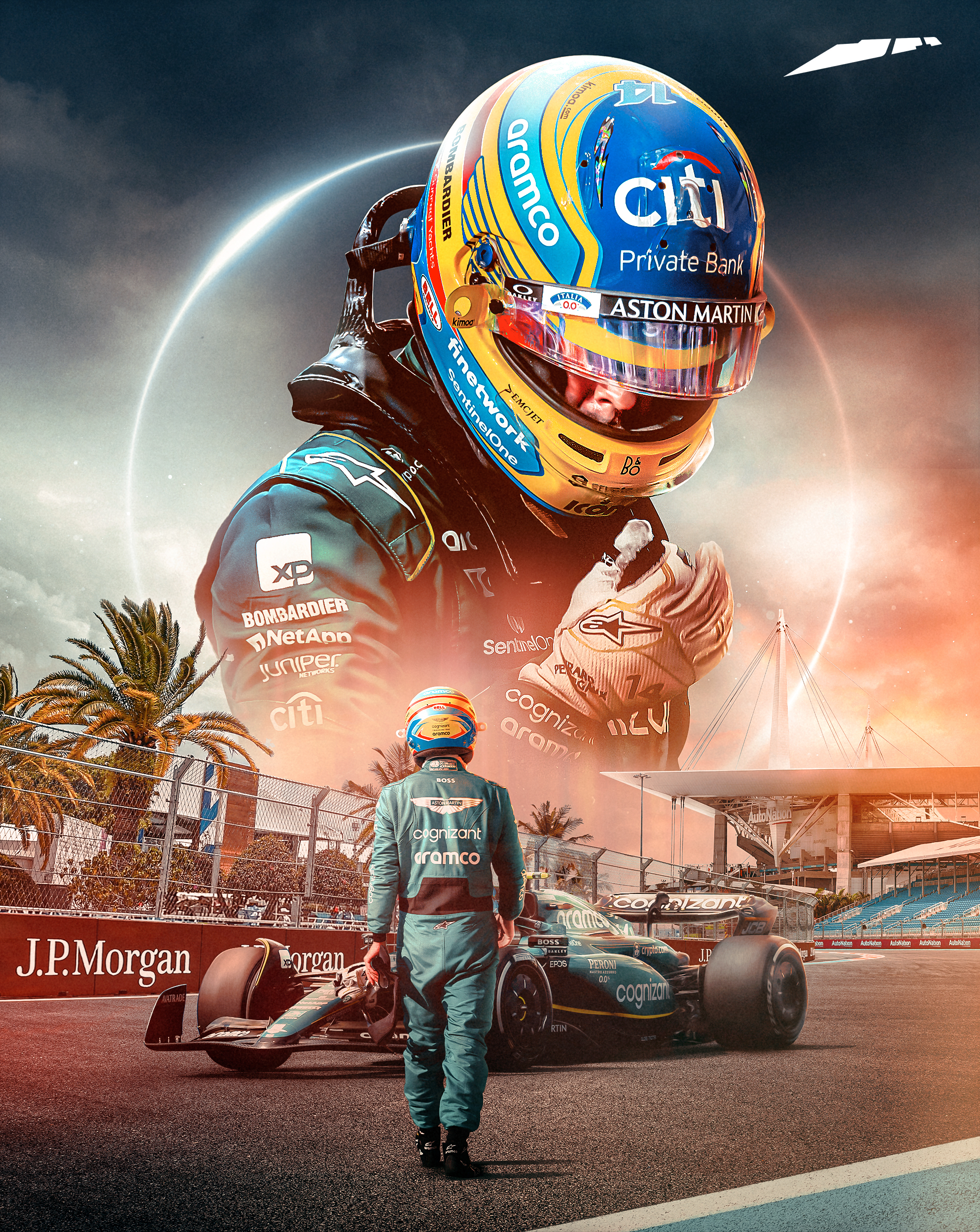 Fernando Alonso Aston Martin F1 Poster :: Behance