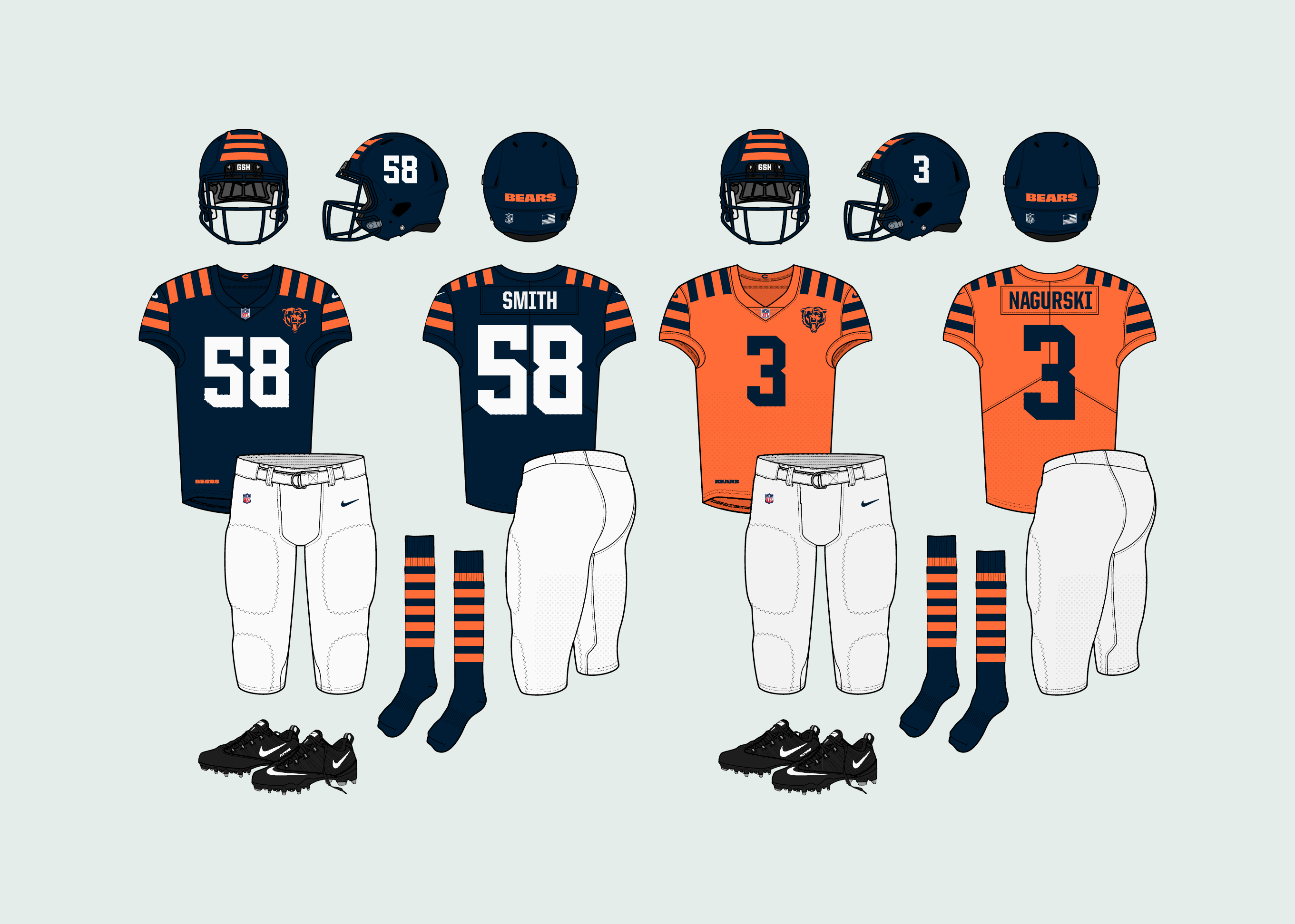 chicago bears new uniforms