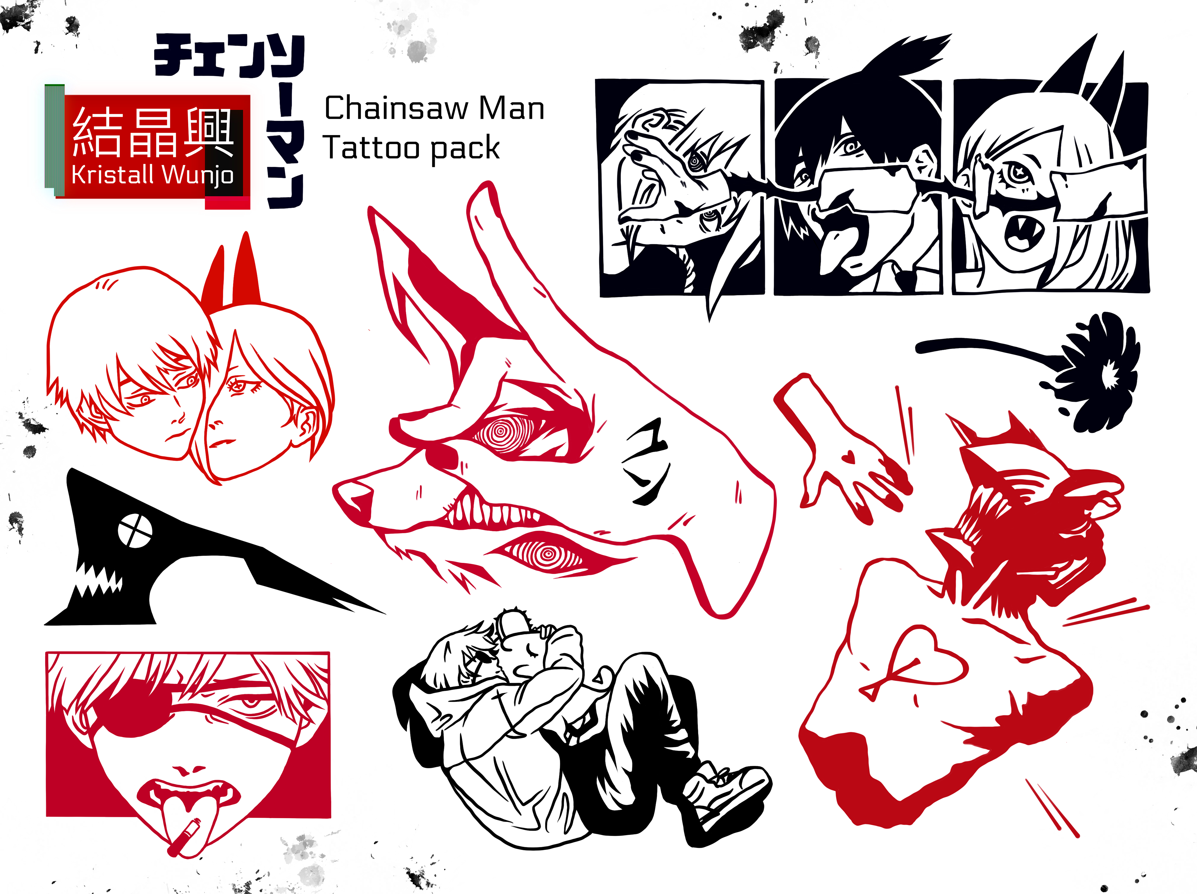 CHAINSAW MAN TATTOO PACK on Behance