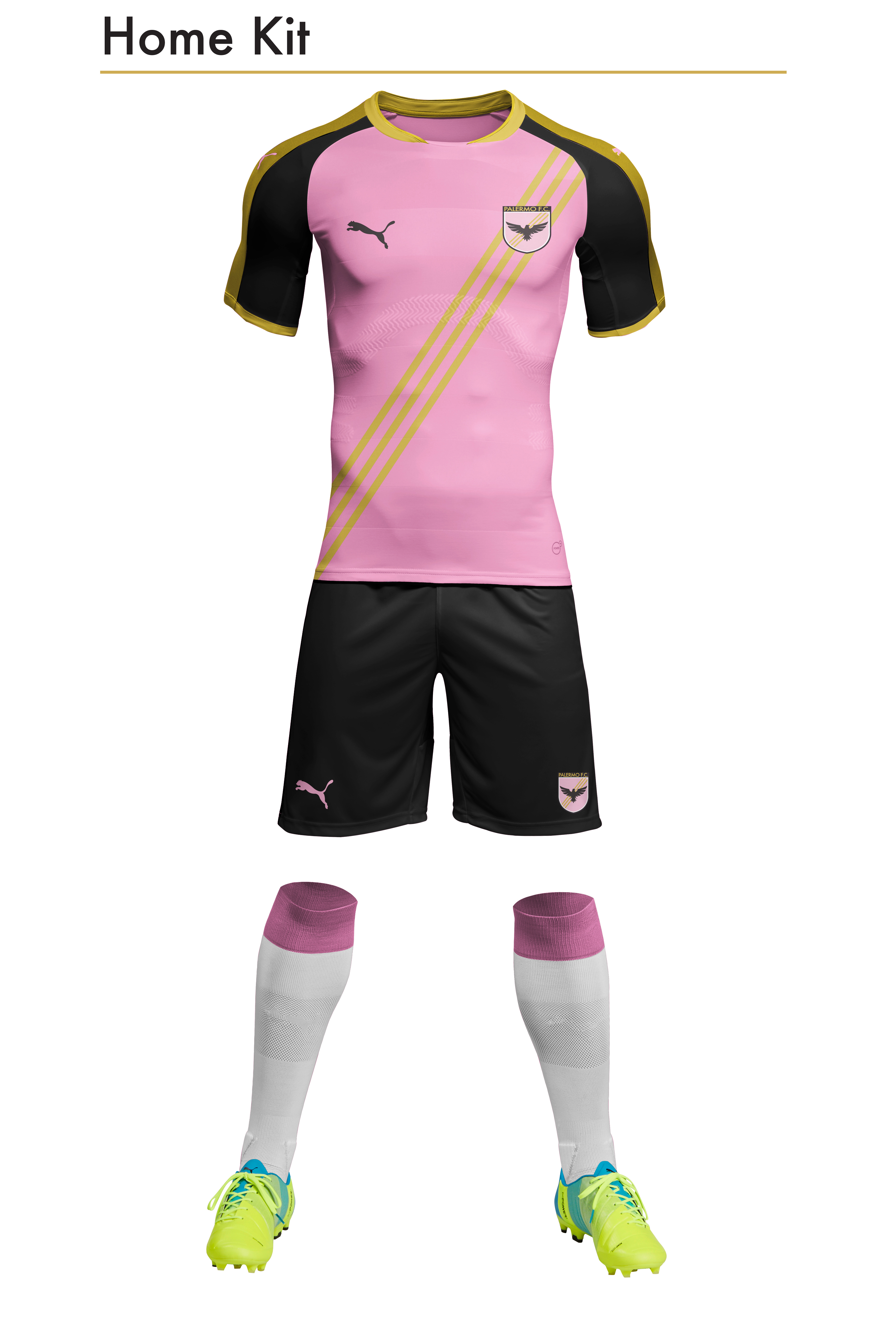 Now that Palermo is officially taken by City Football Group I've been asked  by u/PolskaLFC93 to redesign these kits I made last year but with the old  badge! Anyone doing a Palermo