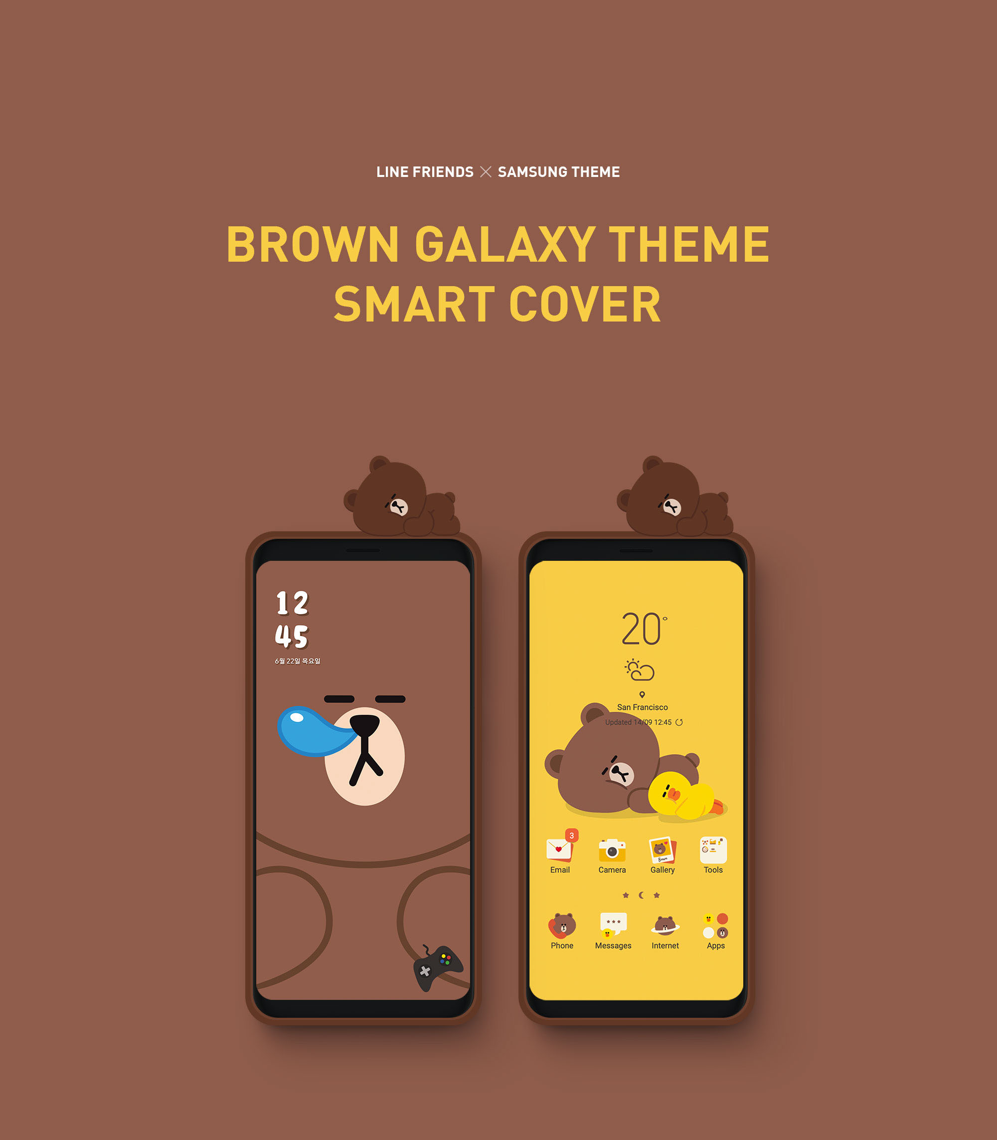 Line Friends Brown - Smart Cover Mobile Theme :: Behance