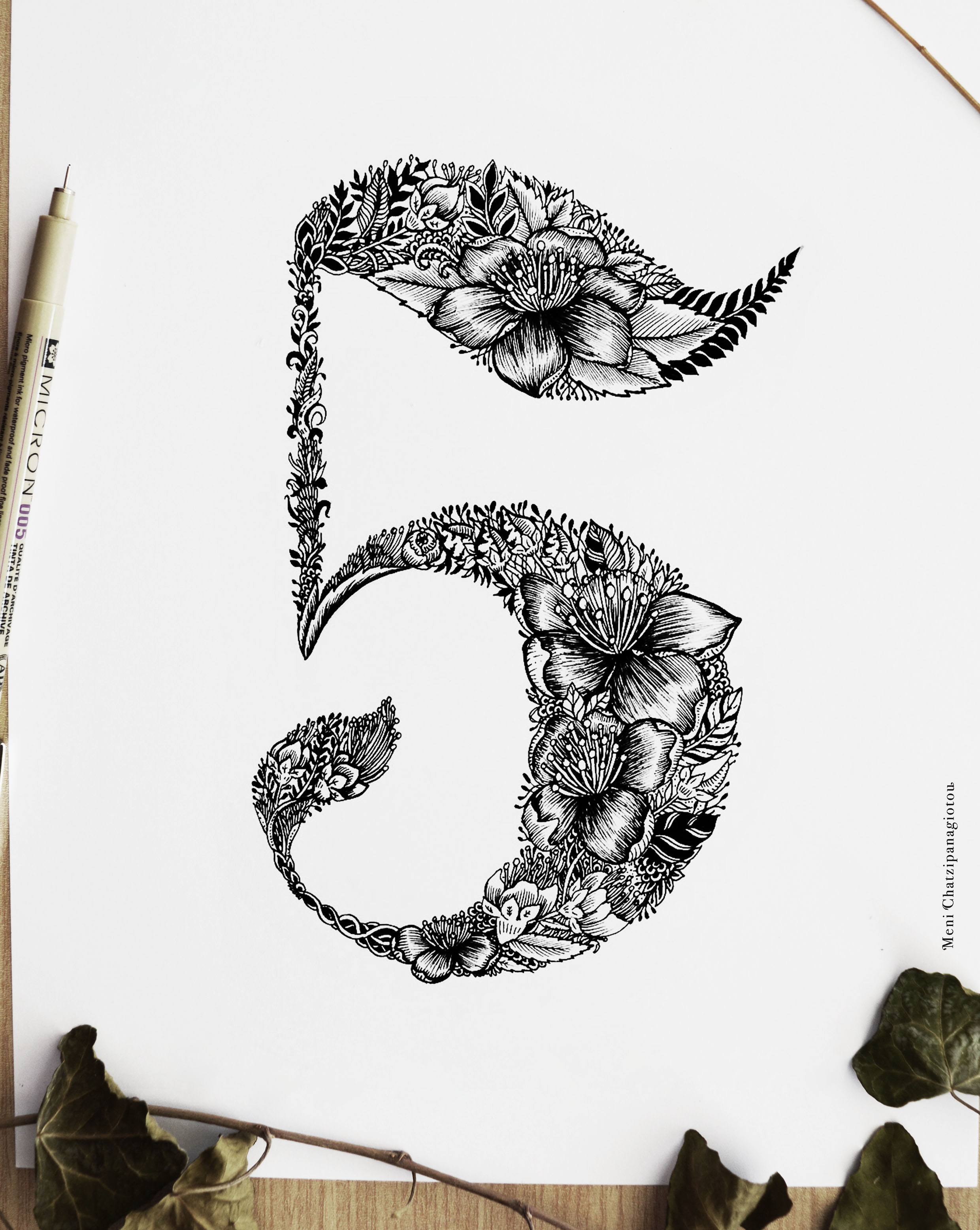 Lettering Illustrations by Meni Chatzipanagiotou
