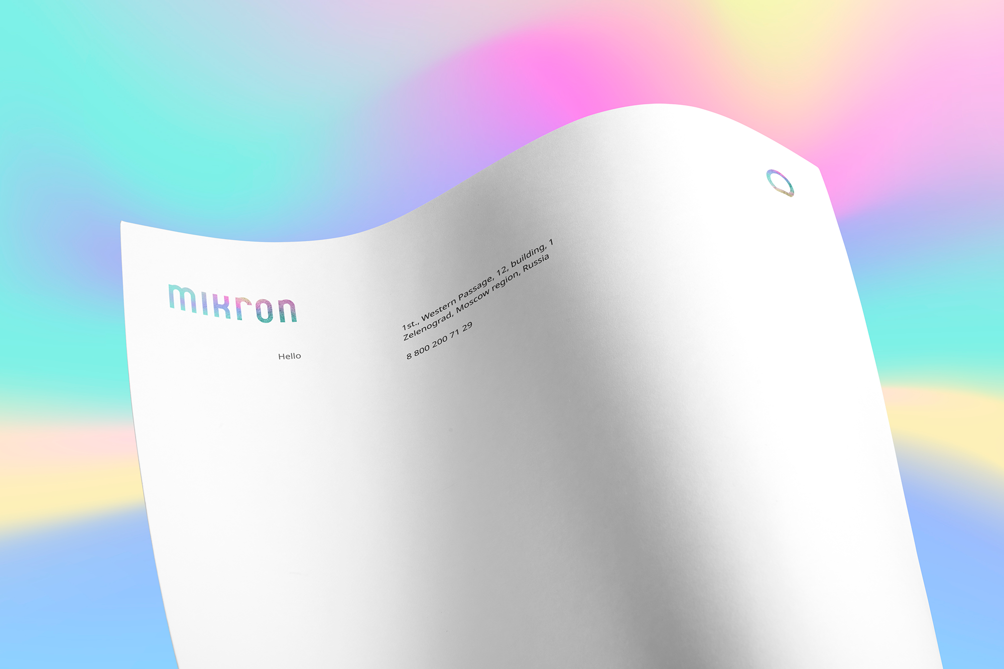 Brand Identity for Mikron, a leading microelectronic enterprise in Europe