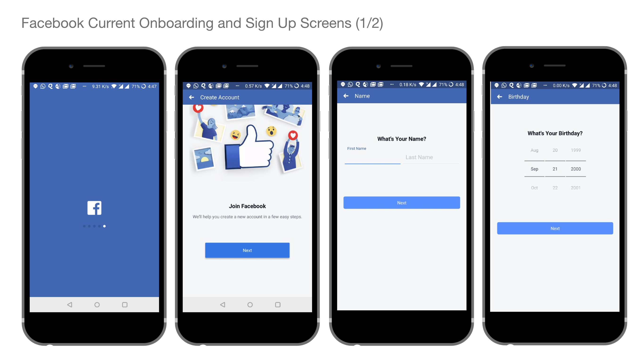 Inspiration Login and Signup by Facebook - UI Garage