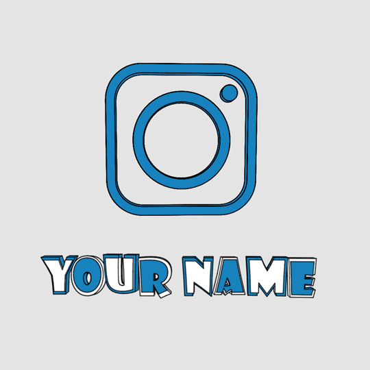 3D Instagram Logo GIF Animation