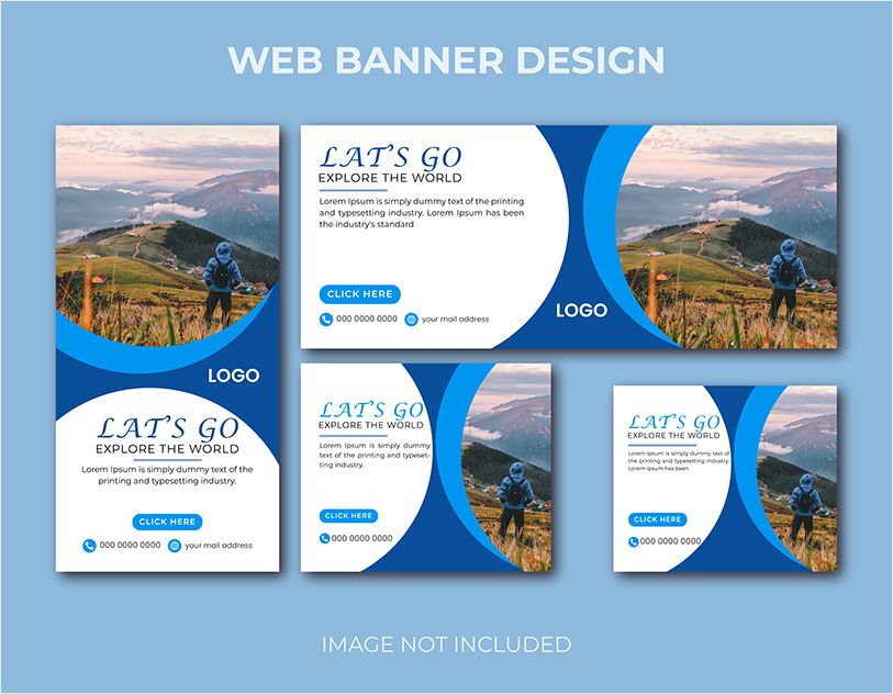 You will get a Creative Website Banner and animated banner, advertising Banners