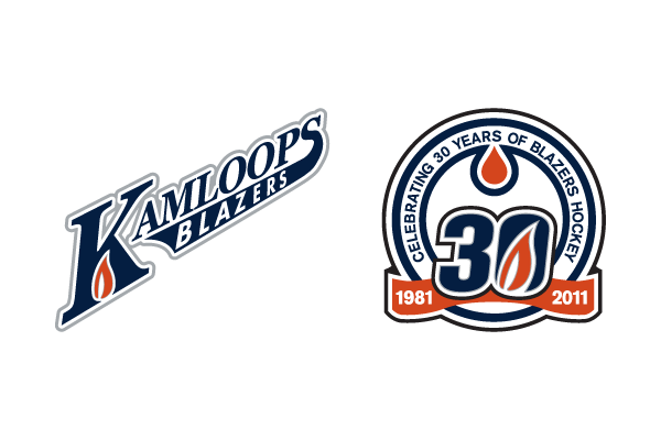 5'' or 6'' Kamloops Blazers Hockey Logo Car Bumper Sticker Decal 3'' 