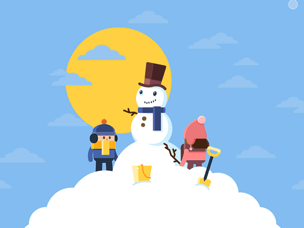 Santa Snowman - Animated Gif on Behance