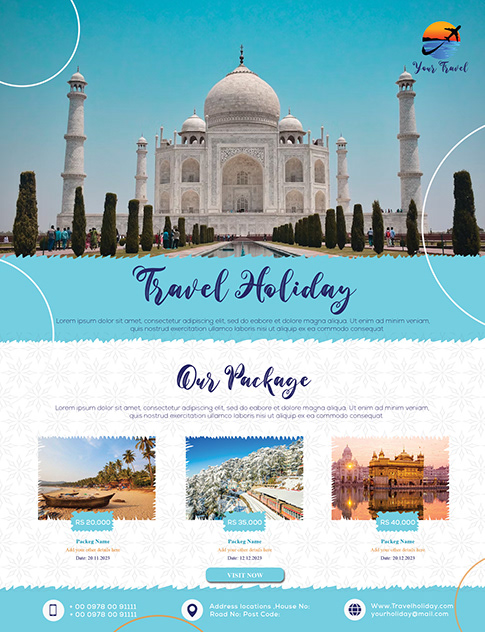 professional flyer for travel Agency
