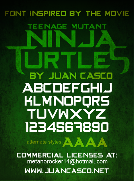Ninja Turtles Font.