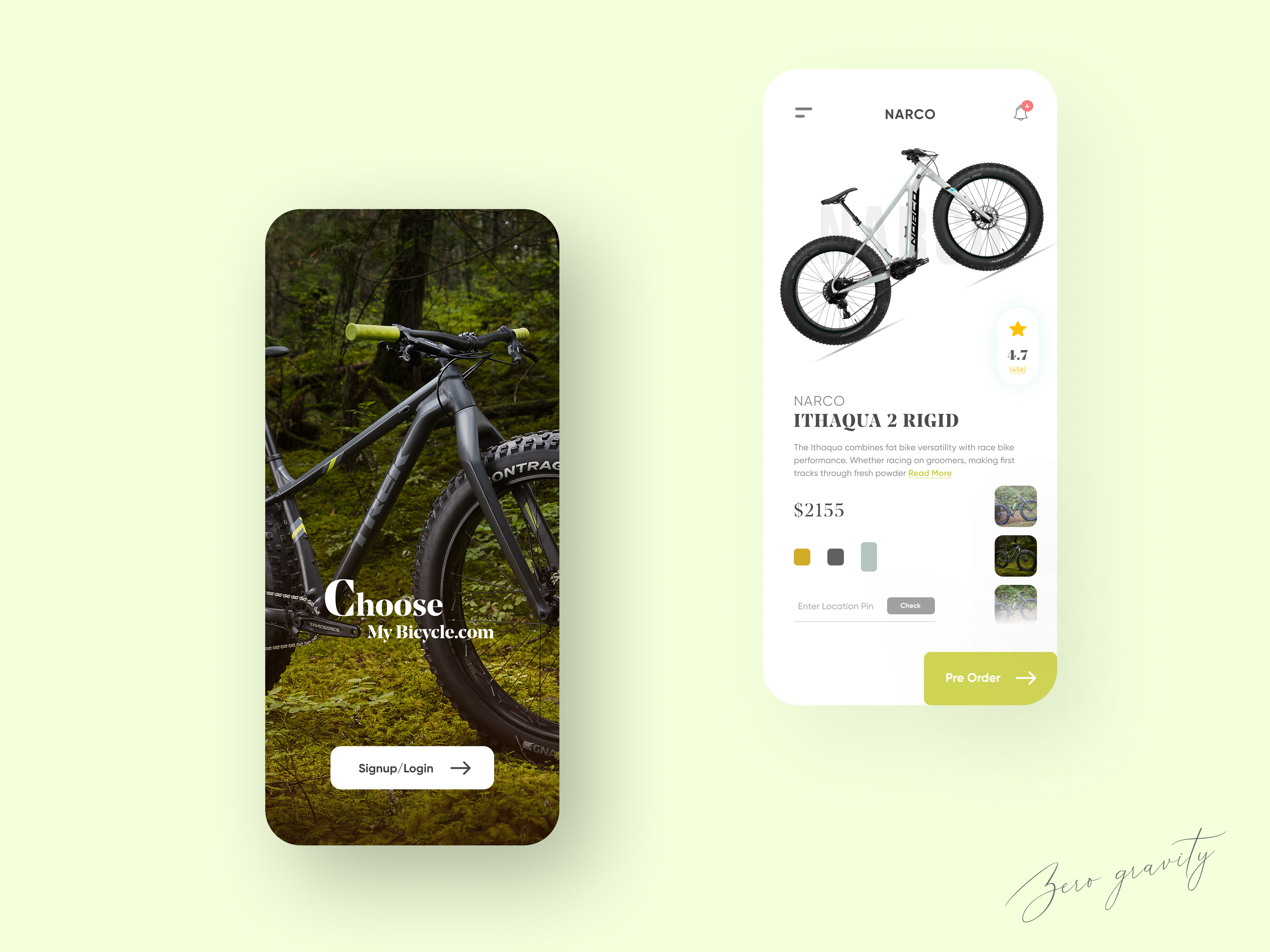 Cycle Online store App UI/UX Design