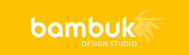 Bambuk Design Studio logo on yellow