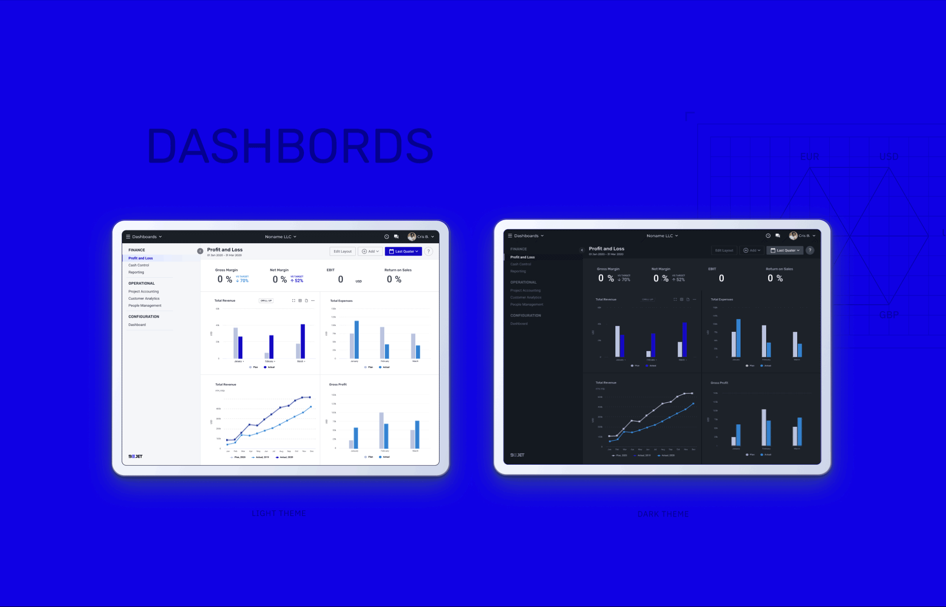 Dashboard simple and clean design

