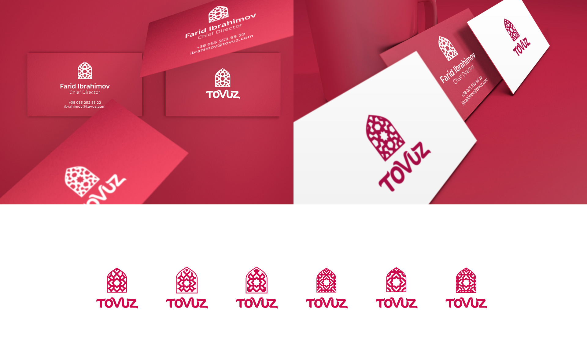 Different kinds of vcards and logos of the company
